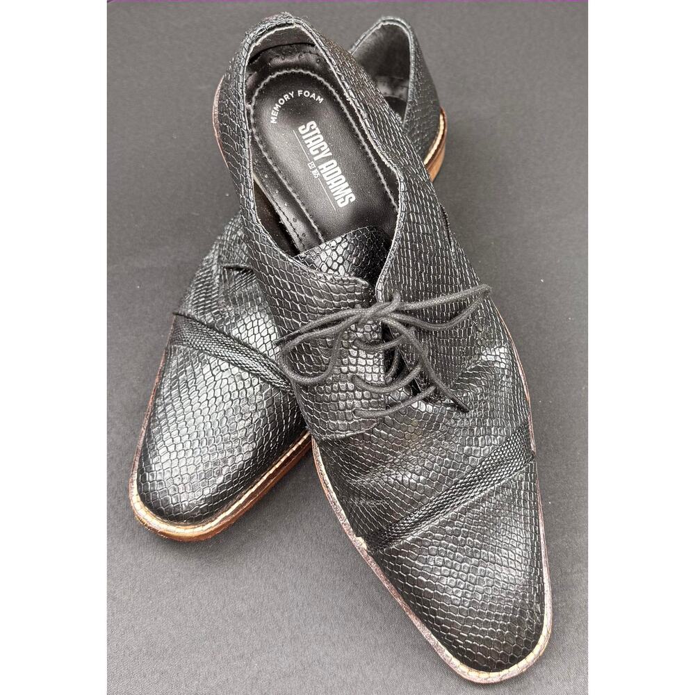 Stacy Adams Men’s 10 Black Cap Toe Dress Shoes